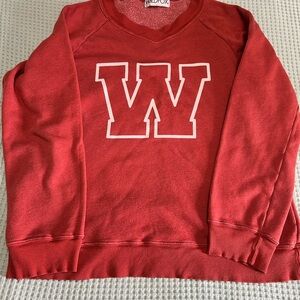 Wildfox Red Sweatshirt with White 'W' Graphic